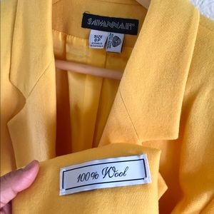 Savannah NWOT yellow wool blazer